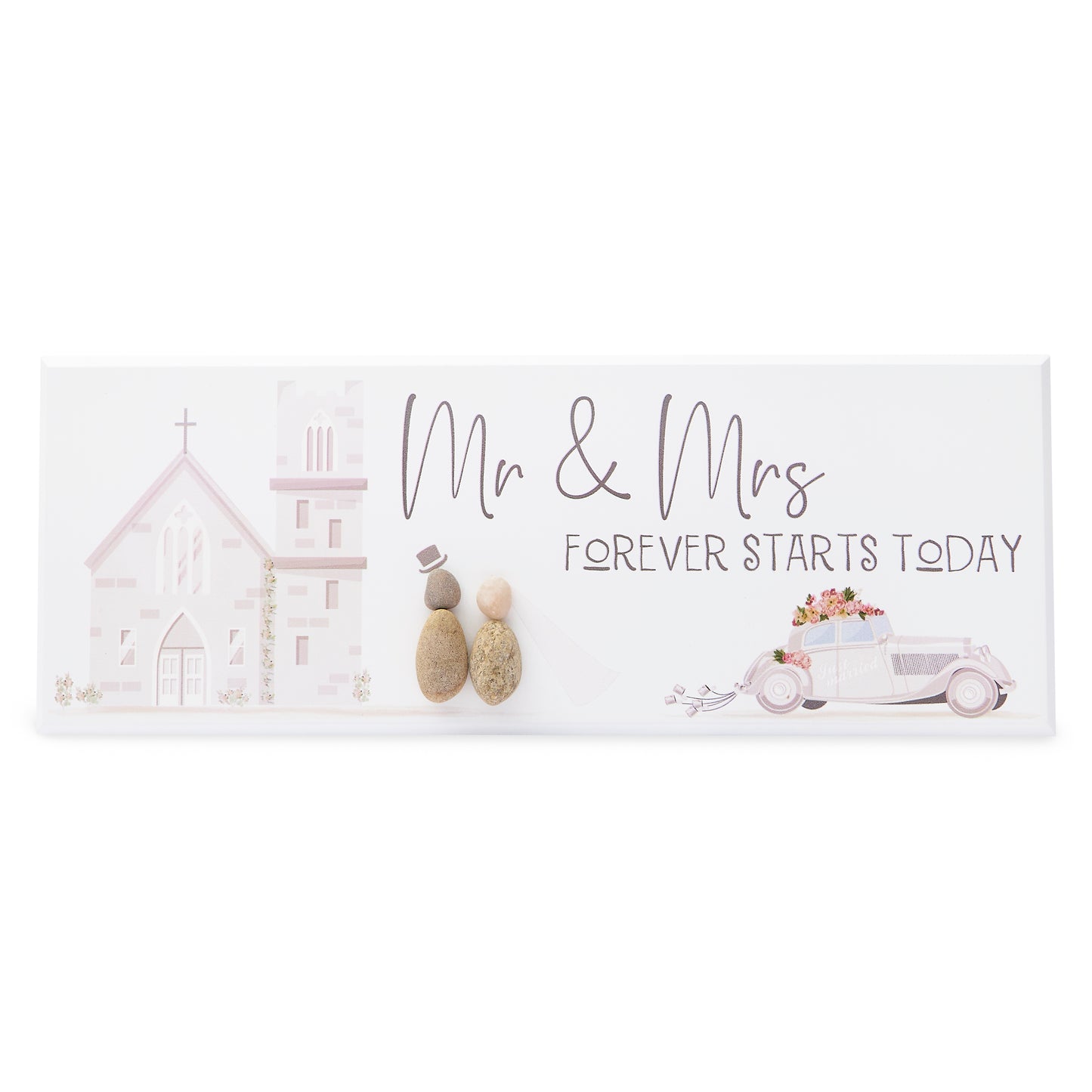 Pebble Wall Sign - Mr & Mrs... Forever Starts Today