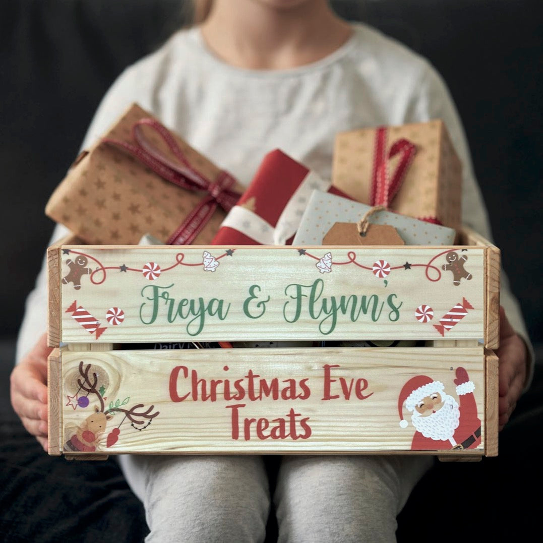 Personalised Candy Christmas Eve Crate Box