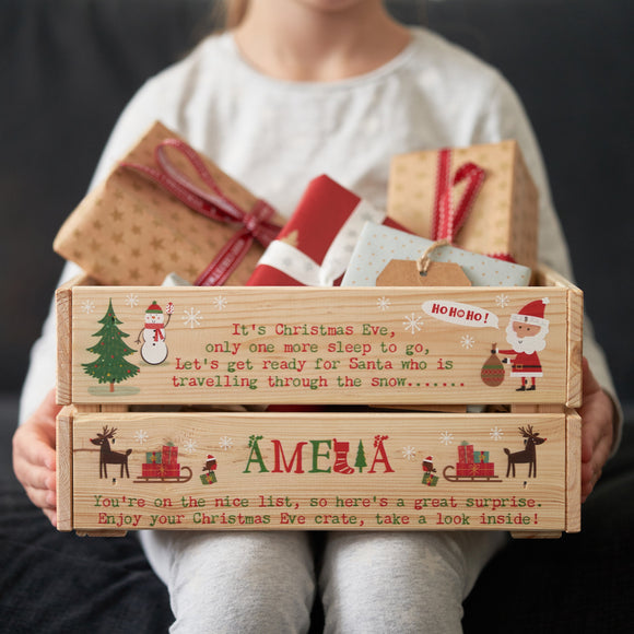 La de da Living Personalised Christmas Gifts and Decorations, Personalised Christmas Eve Wooden Crates, Decorations, Keepsakes, Pebble Art, Elf Arrival, Chocolate Boards