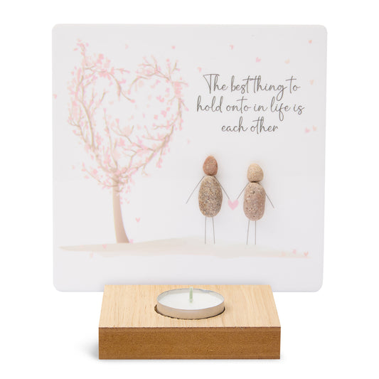 T-Lite Holder - The best thing to hold on to in life is each other