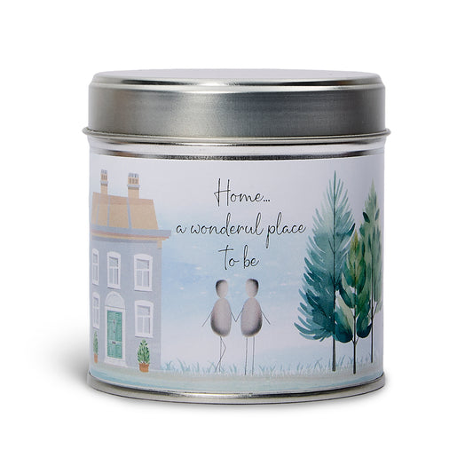 Pebble Candle Tin - Home.... a wonderful place to be
