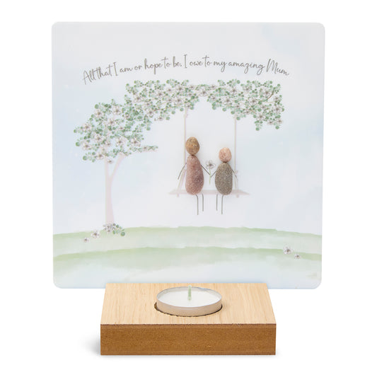 T-Lite Holder - All that I am or hope to be I owe to my amazing Mum