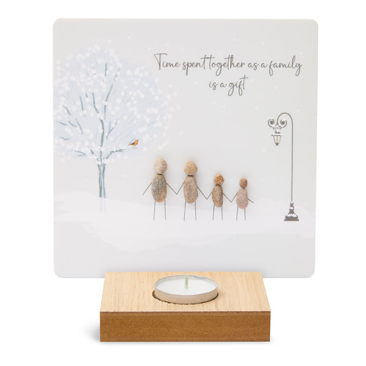 T-Lite Holder - Time spent together as a family is a gift