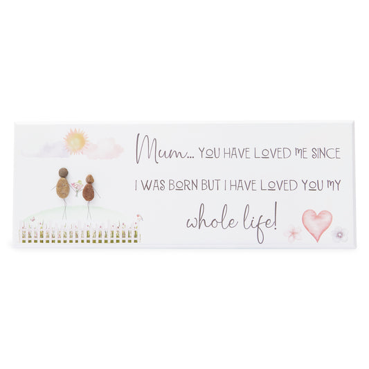Pebble Wall Sign - Mum... you have loved me since I was born but I have loved you my whole life