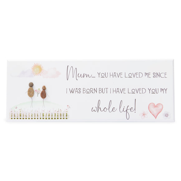 Pebble Wall Sign - Mum... you have loved me since I was born but I have loved you my whole life