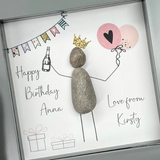 Mini Personalised Birthday Pebble Picture