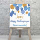 Birthday Balloons Personalised Sign