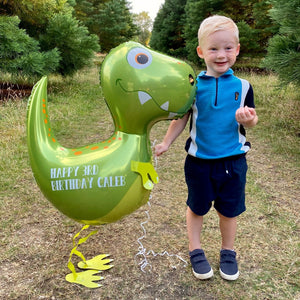 La de da Living Personalised Dinosaur Walking Friend Pet Balloon Walker Kids Birthday Balloon