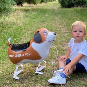 La de da Living Personalised Bobby Dog Pet Friend Balloon Walker Birthday Kids Balloon