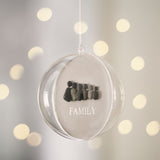 Silver Foil Pebble Bauble