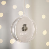Silver Foil Pebble Bauble