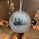 Personalised Family Christmas Pebble Bauble