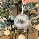 Personalised Family Christmas Pebble Bauble
