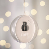 Silver Foil Pebble Bauble