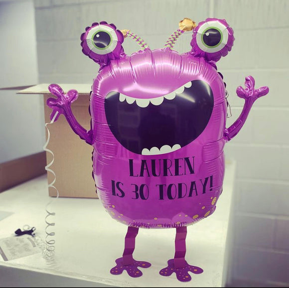 La de da Living Personalised Monster Walking Friend Pet Balloon Walker Kids Party Balloon