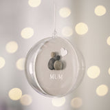 Silver Foil Pebble Bauble