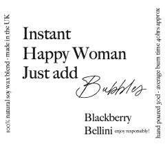 Pop Candle - Instant Happy Woman, just add Bubbles