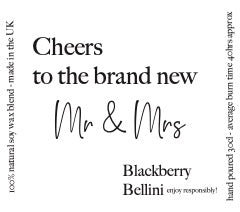 Pop Candle - Cheers to the Brand New Mr & Mrs