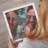 Personalised Photo Box Frame - Heart Shape Wording