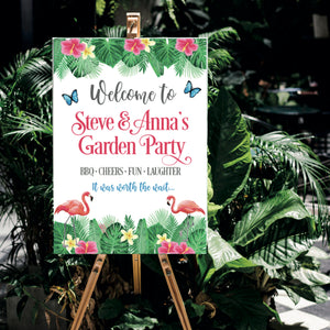 Tropical Party Personalised Sign
