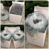 Silver Foil Pebble Bauble