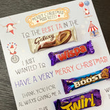 La de da Living Christmas Teacher Chocolate Board End of Term Gift Teacher Gift