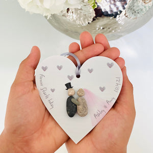 Personalised Wedding Hanging Heart