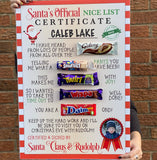 Nice List Certificate Chocolate Board