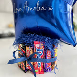 Father's Day Chocolate Bar Cake with Personalised Balloon