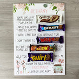 Bridesmaid Chocolate Board