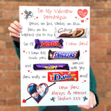 Personalised Valentines Day Chocolate Board