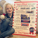 Nice List Certificate Chocolate Board