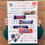 Personalised Valentines Day Chocolate Board