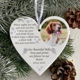 Remembrance Memorial Photo Hanging Heart Decoration