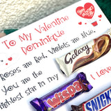 Personalised Valentines Day Chocolate Board