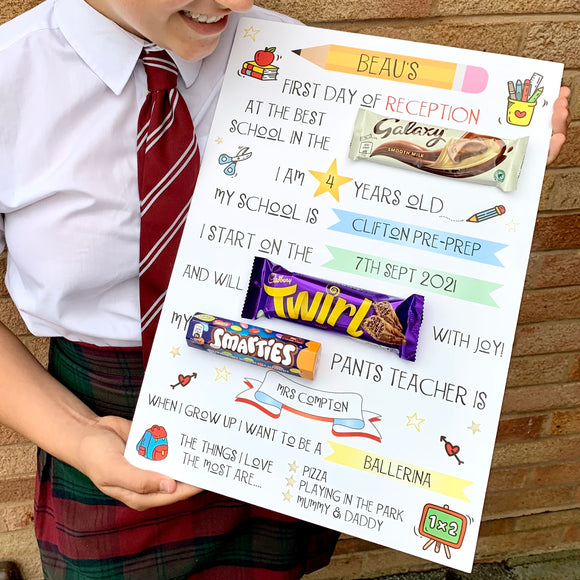 First Day of School Chocolate Board