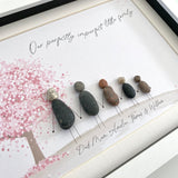 Personalised Family Blossom Tree Pebble Picture