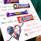 Personalised Valentines Day Chocolate Board
