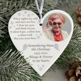 Remembrance Memorial Photo Hanging Heart Decoration