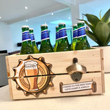Personalised Father's Day Beer Crate with Bottle Opener