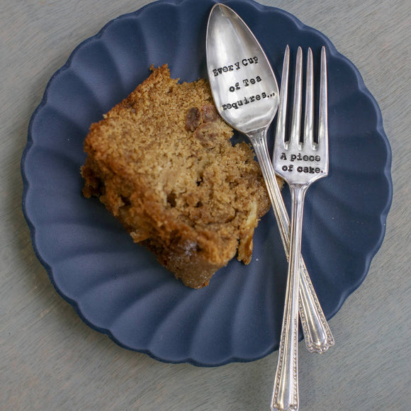 Personalised Tea Spoon And Cake Fork Set