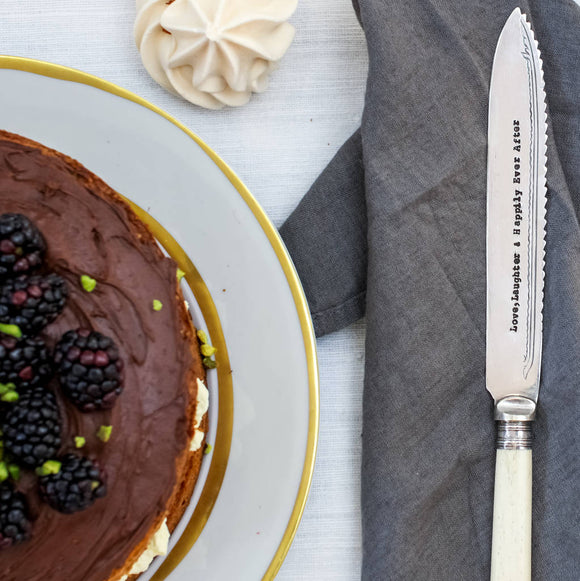 Personalised Silver Plated Vintage Cake Knife